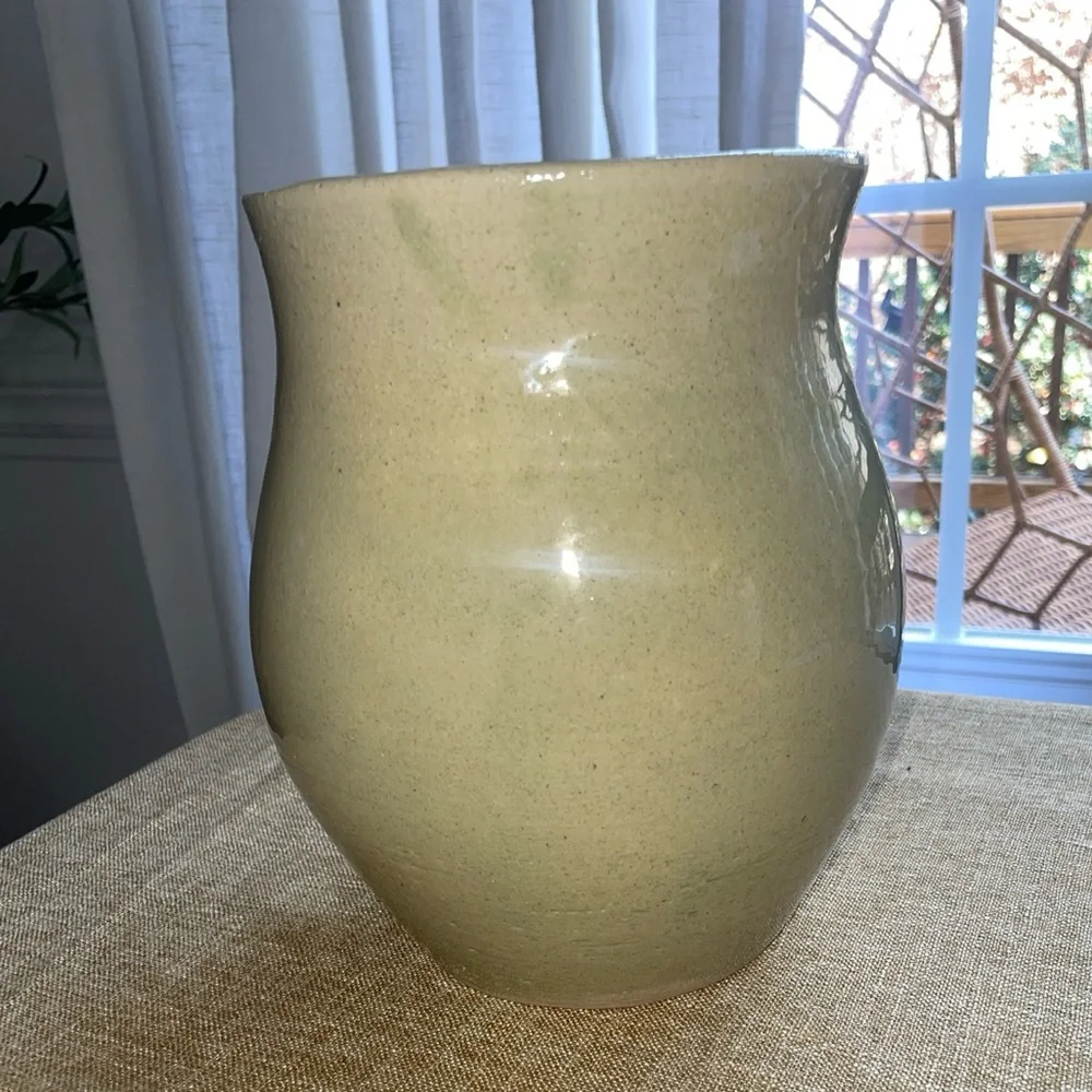 Vintage Art Pottery Ceramic Handmade Vase Signed